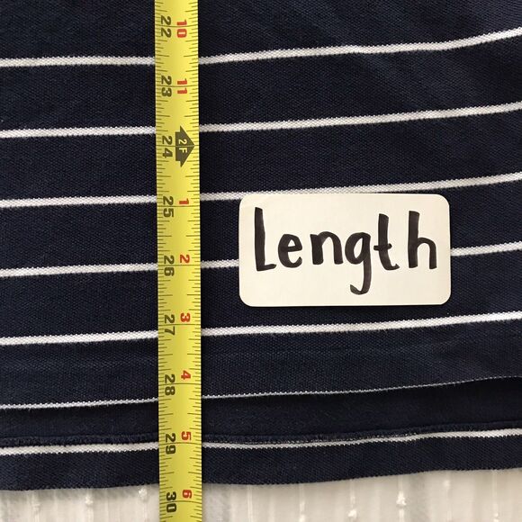 Polo Ralph Lauren Navy Blue Striped Preppy Academia Cotton Mens Shirt - L - Picture 5 of 5
